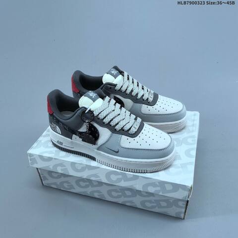 Nike Air Force 1 07 Low Off White Grey Red Black EU 36-45 Sneaker - Unisex (BS-61174)