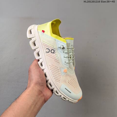 On Cloud 6 Coast Beige Orange White EU 36-45 Running Shoe Running Sneakers - Unisex (BS-69739)