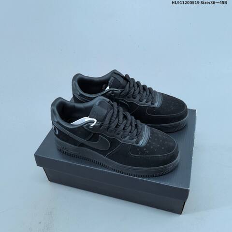 Nike Air Force 1 07 HF9109 001 All Black EU 36 45 Sneaker EU 36-45 - Unisex (BS-60256)