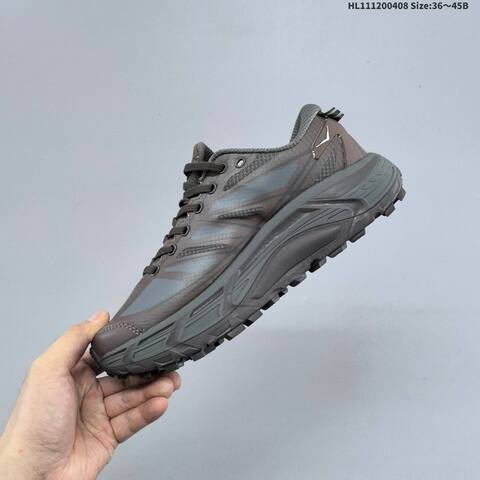 HOKA ONE ONE Mafate Speed 2 Low Brown Grey Black White EU 36-45 Trail Shoe Trail Running Sneakers - Unisex (BS-69357)