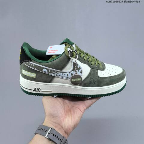 Nike Air Force 1 07 Low Grey Green Yellow Red White EU 36-45 Sneaker - Unisex (BS-60094)