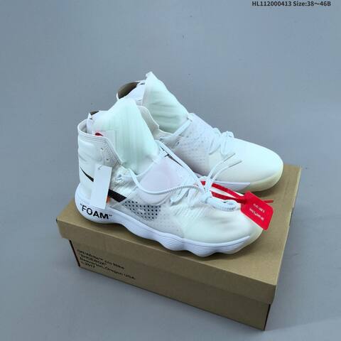 Nike React Hyperdunk Flyknit Off-White The Ten White Black Red Clear EU 38-46 Basketball Shoe - Unisex (BS-60774)