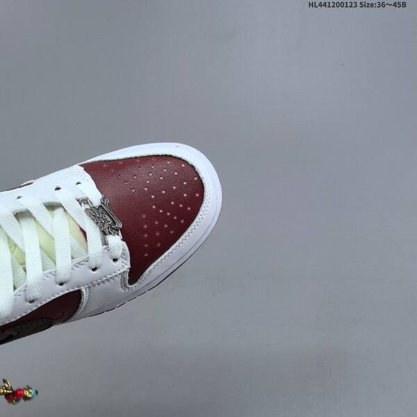 Nike SB Dunk Low white burgundy brown pale yellow EU 36-45 skate shoe