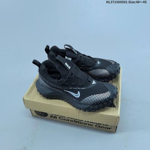 Nike ACG Mountain Fly Low GTX SE Grey Black Maroon Olive Green Black Orange EU 40-45 Trail Shoe - Men's (BS-60562)