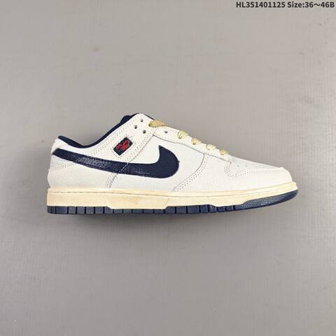 Nike SB Dunk Low IH6766-001 Off White Navy Gold Cream EU 36-46 Skate Shoe - Unisex (BS-63081)