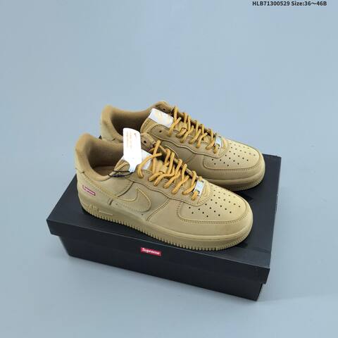 Nike Air Force 1 07 Supreme White Wheat Red EU 36-46 Sneaker - Unisex (BS-60064)