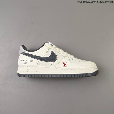 Nike Air Force 1 Low Off White Dark Grey Black EU 36-45 Sneaker - Unisex (BS-63896)