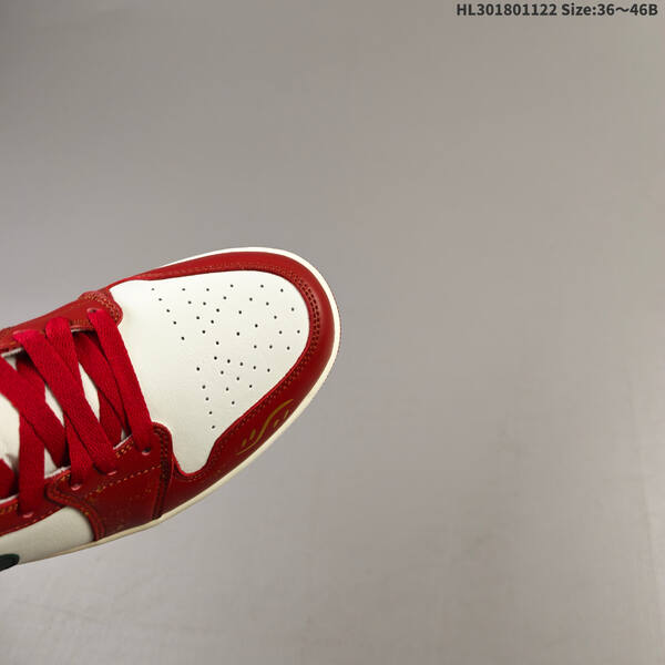 Nike Air Jordan 1 Retro Mid OG white/red/green with gold accents 36~46B basketball
