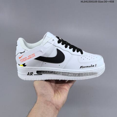 Nike Air Force 1 07 White Black Yellow EU 36-45 Sneaker - Unisex (BS-62118)
