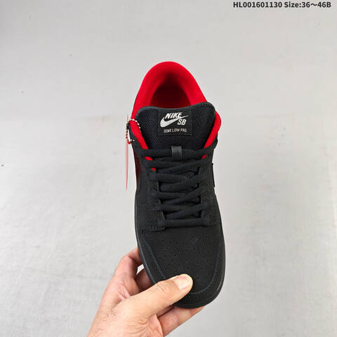 Nike SB Dunk Low Pro Black Red EU 36-46 Skate Shoe - Unisex (BS-62931)