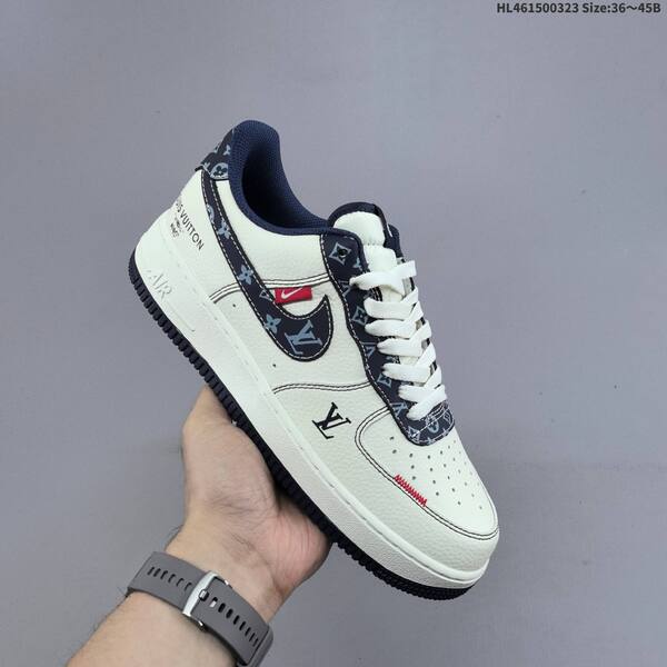 Nike Air Force 1 07 LV8 off white navy blue red EU 36-45 sneaker