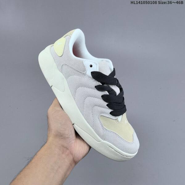 Jordan Session 90 grey/white/cream with black laces 36~46B casual