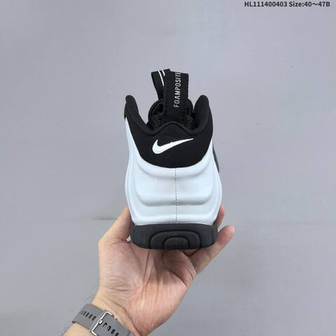 Nike Air Foamposite Pro White Black EU 40-47 Basketball Shoe - Men's (BS-60952)