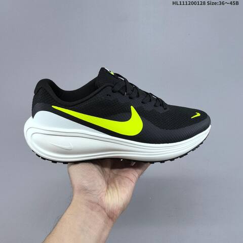 Nike Revolution 8 White Black Neon Green EU 36-45 Running Shoe - Unisex (BS-61691)