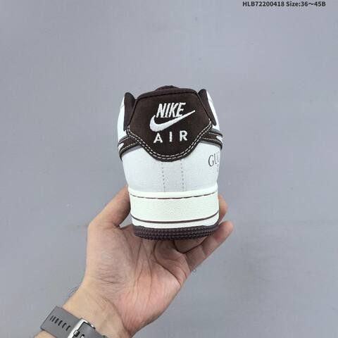 Nike Air Force 1 07 LV8 SS1979-023 Off White Dark Brown Burgundy EU 36-45 Sneaker - Unisex (BS-60661)