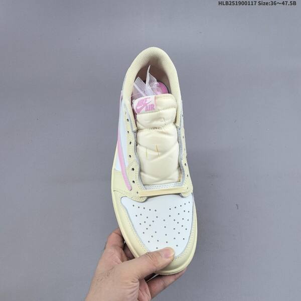 Nike Air Jordan 1 Low Travis Scott cream white / pink / light beige 36~47.5 lifestyle