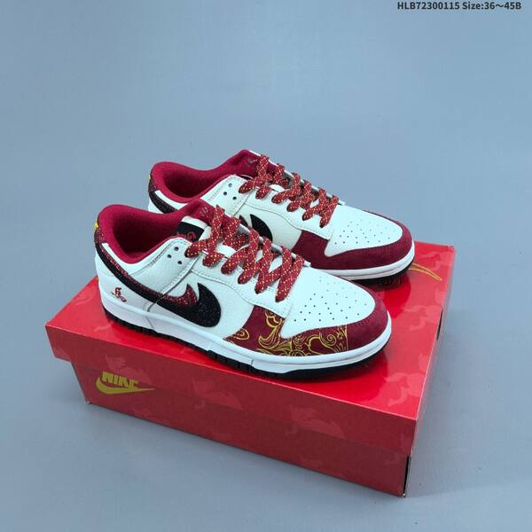 Nike SB Dunk Low Retro DIY white navy red black EU 36-45 skate shoe