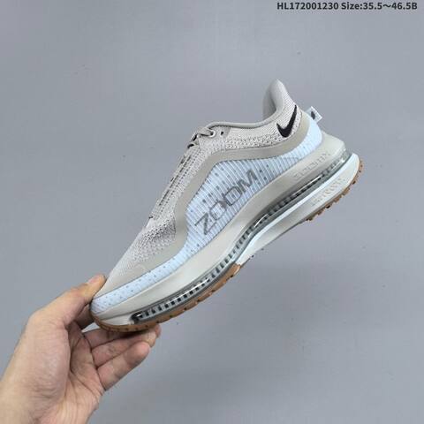 Nike Air Zoom Pegasus Premium Light Grey Silver White Brown EU 35 5-46 5 Running Shoe - Unisex (BS-62317)