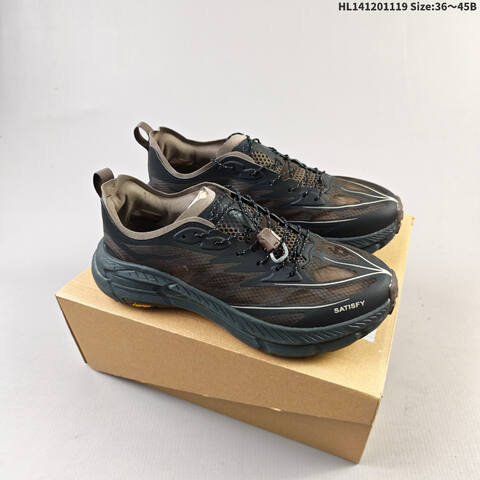 HOKA Mafate Speed 4 Black White Grey EU 36-45 Trail Shoe Trail Running Sneakers - Unisex (BS-69471)