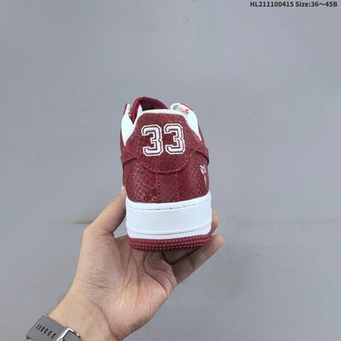 Nike Air Force 1 07 Burgundy White EU 36-45 Sneaker - Unisex (BS-60729)