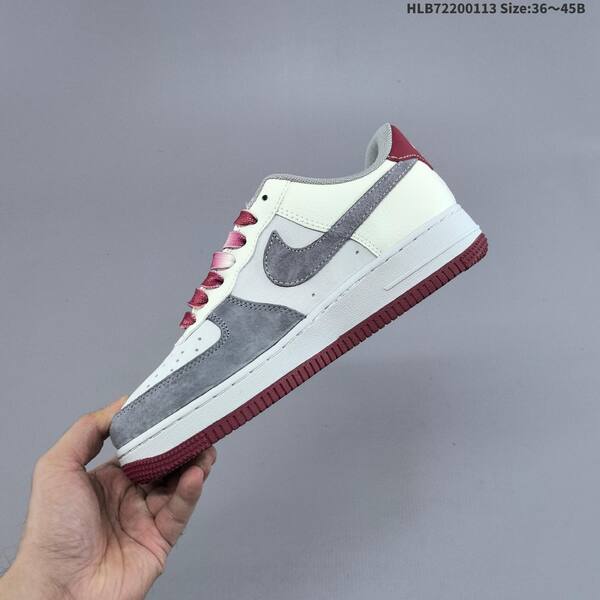 Nike Air Force 1 07 LV8 off white grey burgundy pink EU 36-45 skate shoe