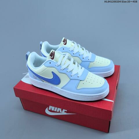 Nike Court Borough Low 2 Light Blue Cream White Pink EU 35-45 Skate Shoe - Unisex (BS-61535)