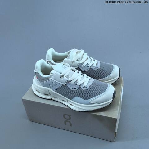 On Cloud Tec Gray White Navy Blue EU 36-45 Running Shoe Running Sneakers - Unisex (BS-69666)