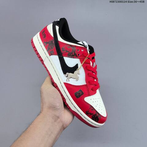Nike SB Dunk Low White Black Red EU 36-45 Skate Shoe - Unisex (BS-61991)
