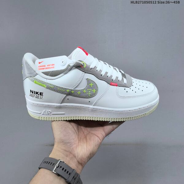 Nike Air Force 1 07 White Beige Grey Orange Neon Green Wheat Tan Gum EU 36 45 sneaker EU 36-45