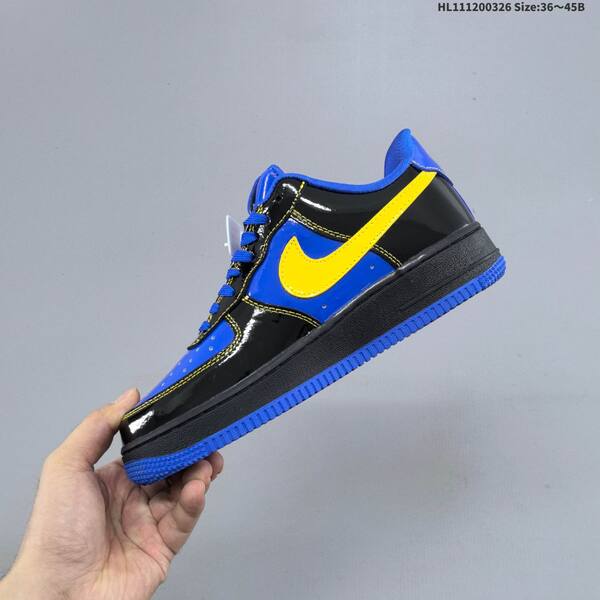 Nike Air Force 1 07 black blue yellow EU 36-45 sneaker