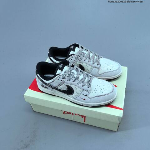Nike Dunk SB Low Stussy Custom Off White Black Red EU 36-45 Skate Shoe - Unisex (BS-60213)