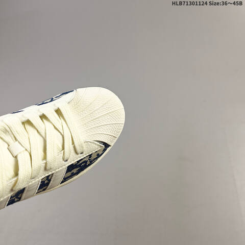 Adidas Superstar JY8913 Off White Navy Blue EU 36-45 Skate Shoe - Unisex (BS-65488)