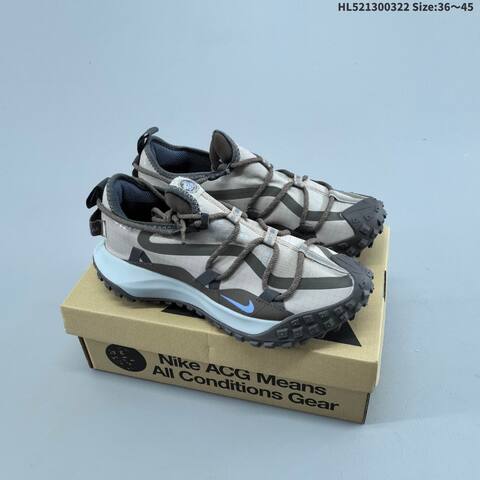 Nike ACG Mountain Fly Low GTX SE White Grey Black Orange Olive EU 36-45 Trail Shoe - Unisex (BS-61191)