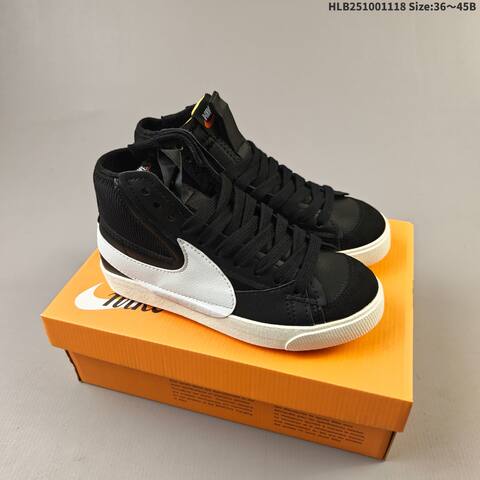 Nike Blazer Mid 77 Jumbo Black White Red Sail Yellow EU 36-45 Skate Shoe - Unisex (BS-63495)