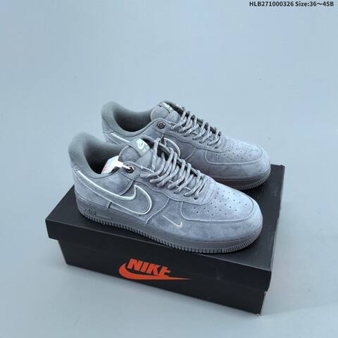 Nike Air Force 1 07 Low Dark Grey Light Grey Blue Beige EU 36-45 Sneaker - Unisex (BS-61116)