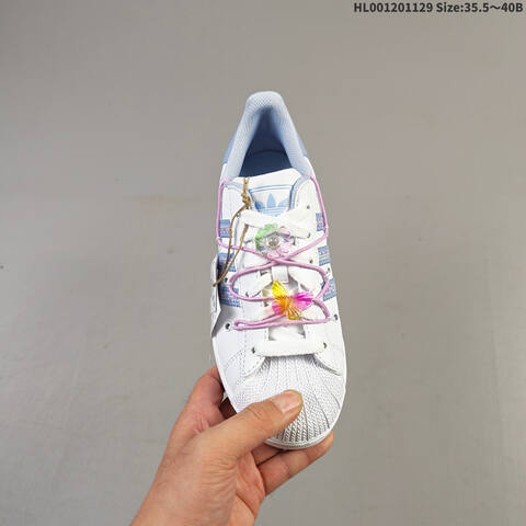 Adidas Superstar 2 White Light Blue Pink Purple Green EU 35 5-40 Skate Shoe - Unisex (BS-65398)