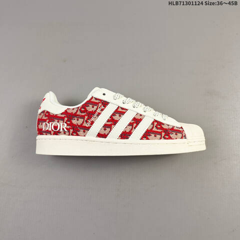 Adidas Originals Superstar JY8913 Off White Red Beige EU 36-45 Skate Shoe - Unisex (BS-65490)