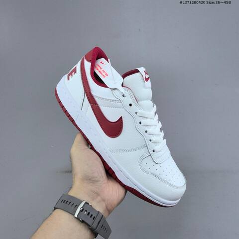 Nike Big Low White Red EU 36-45 Skate Shoe - Unisex (BS-60632)