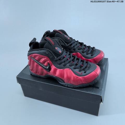 Nike Air Foamposite One Black Red EU 40-47 5 Basketball Shoe - Men's (BS-62171)