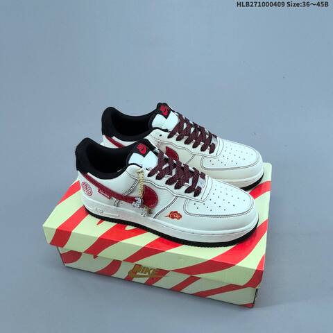Nike Air Force 1 07 LV8 White Black Gold EU 36-45 Sneaker - Unisex (BS-60852)