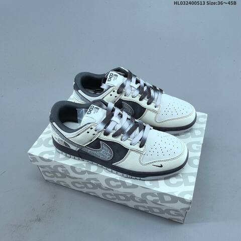 Nike Dunk SB Low Off White Dark Grey Light Grey Black EU 36-45 Skate Shoe - Unisex (BS-60372)