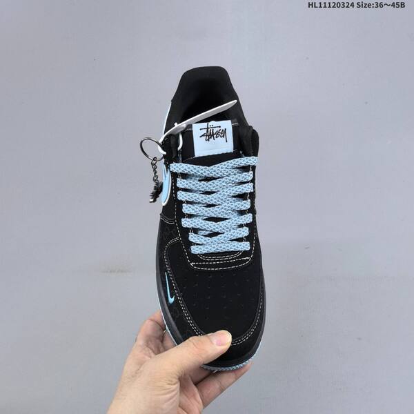 Nike Air Force 1 07 black light blue white EU 36-45 sneaker