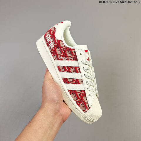 Adidas Superstar Off White Red Beige EU 36-45 Skate Shoe - Unisex (BS-65489)
