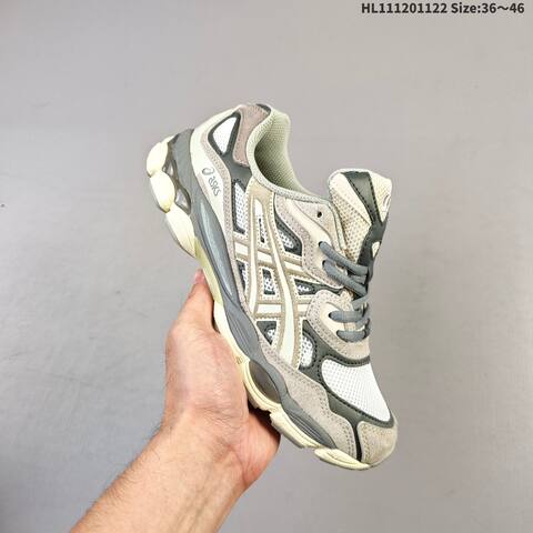 ASICS GEL-NYC Cream Dark Grey Sage Beige EU 36-46 Running Shoe Running Sneakers - Unisex (BS-69247)