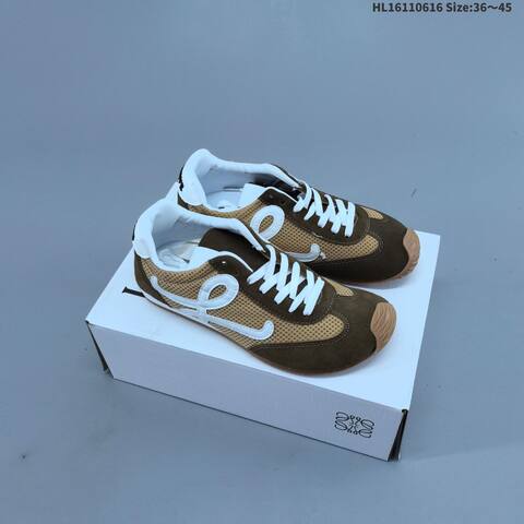 Loewe Ballet Runner 2 0 Black White Gum Brown EU 36-45 Running Shoe Running Sneakers - Unisex (BS-69490)