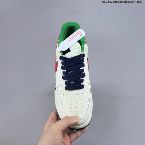 Nike Air Force 1 07 Low Off White Red Green Navy Blue EU 36-45 Sneaker - Unisex (BS-61031)