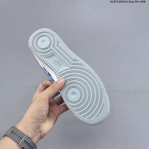 Nike Air Force 1 07 LV8 Light Grey Royal Blue White Grey EU 36-45 Skate Shoe - Unisex (BS-60601)