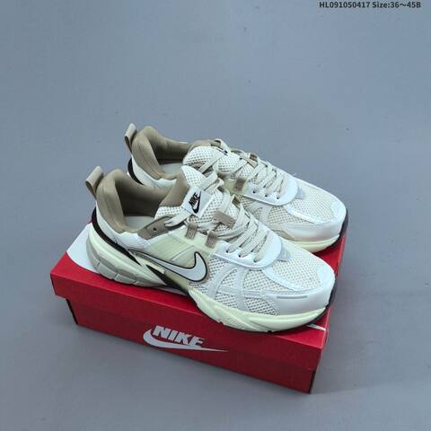 Nike V2K Run White Silver Cream Black EU 36-45 Running Shoe - Unisex (BS-60668)
