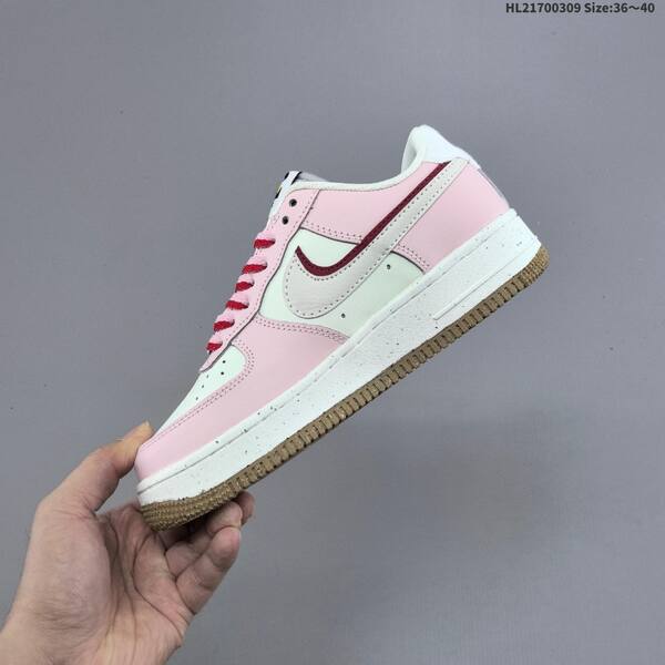 Nike Air Force 1 07 Low pink white red brown EU 36-40 sneaker