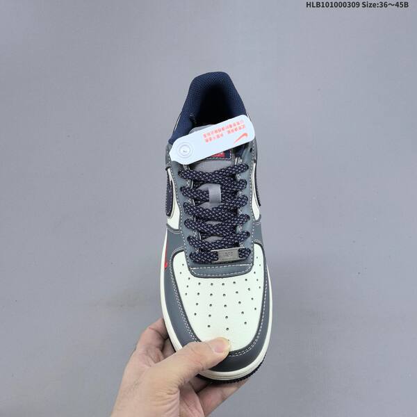 Nike Air Force 1 07 grey navy off white red EU 36-45 sneaker